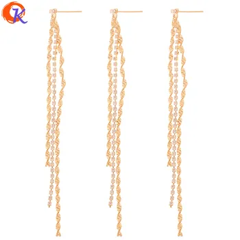 

Cordial Design 20Pcs 7*101MM Hand Made/Jewelry Accessories/Rhinestone Chain/Genuine Gold Plating/Earrings Stud/DIY Making