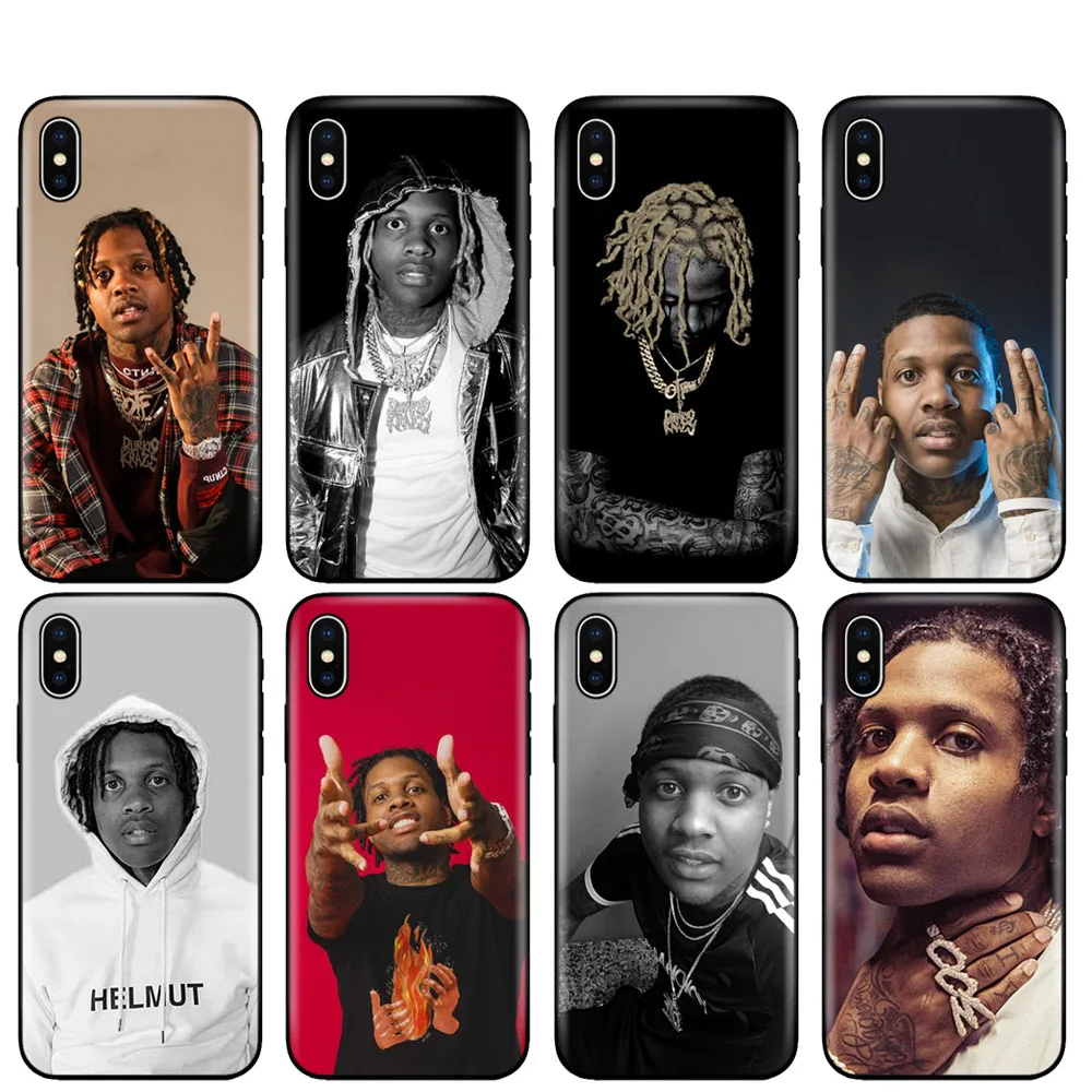 Черный чехол из ТПУ для iphone 5 5s se 6 6s 7 8 plus x 10 силиконовый XR XS 11 pro MAX Lil Durk|Бамперы| |
