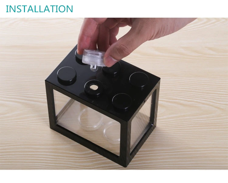 Aquarium Light Micro Landscape LED Waterproof Fish Tank Home Table Decoration Small Eco Cylinder Accessories