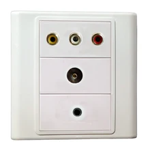 3RCA+ ТВ+ 3,5 синего зуба для наушников, настенной розетки покрытия настенное крепление лицевые панели разъем Порты и разъёмы