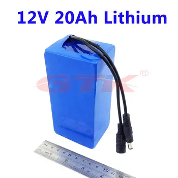 

Real capacity 20Ah 12v 20000mah dc 12v portable li-ion 12v lithium battery pack for backup power bank external battery + Charger