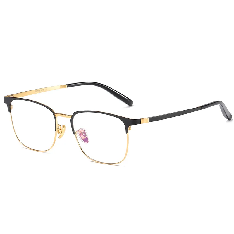 Мужская и женская титановая квадратная рамка для очков, прозрачные рецептурные линзы, очки для мужчин, очки для близоруких, двухцветное IP покрытие, дизайнерские очки для близоруких