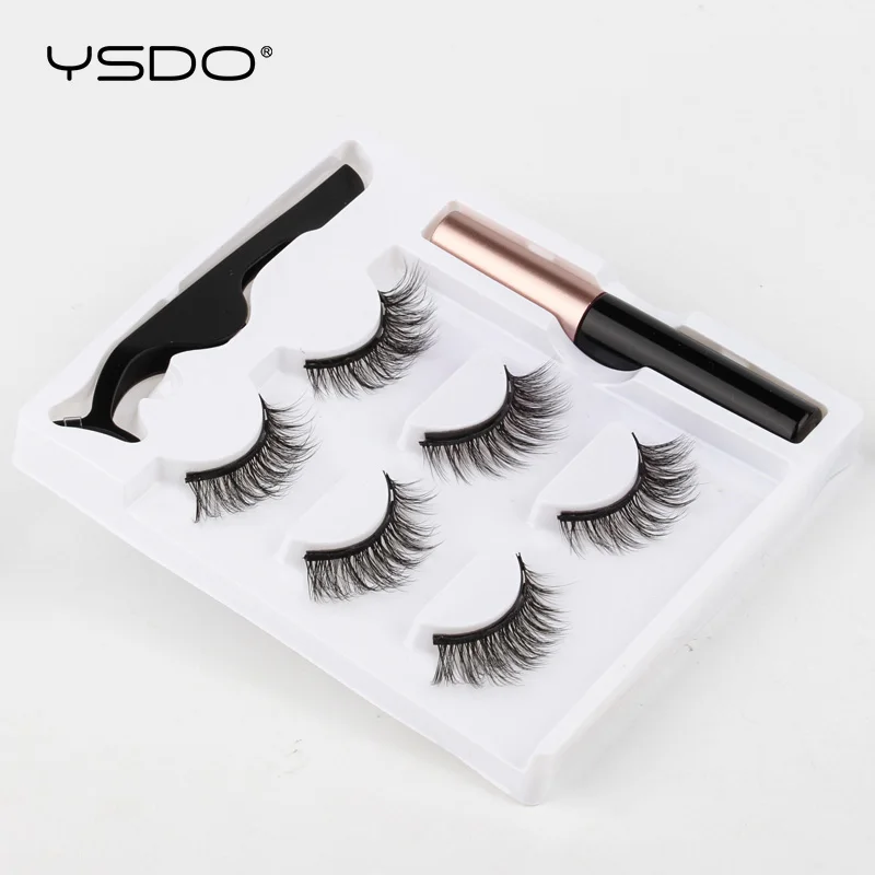 Pesta as Postizas Magn ticas 3D Largas Y Naturales Maquillaje Suave 