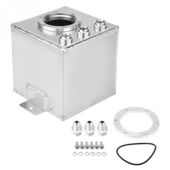 

2L AN6 Billet Aluminum Fuel Swirl Surge Reservoir Tank with AN6 Fittings Universal Fuel Surge Tank 2 Litre