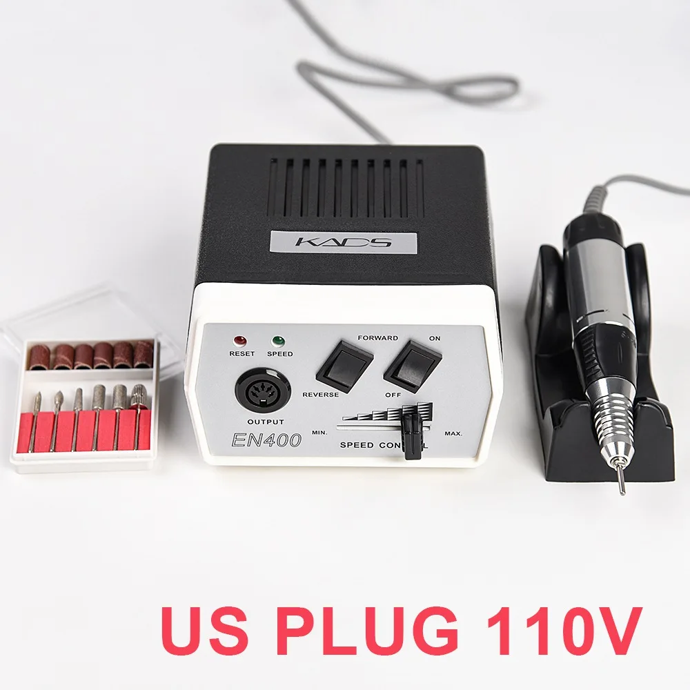 Black-110V Электрическая дрель KADS 30000 об/мин, Машинка для педикюра, дрель с ручкой, набор сверл для ногтей, черная дрель, ручка, инструменты для маникюра - Цвет: Black-110V