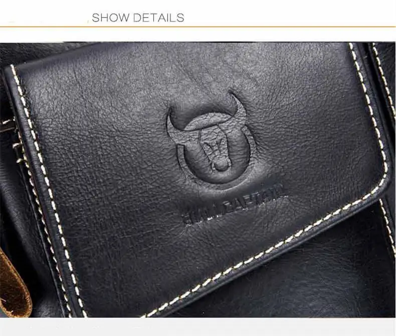Genuine Leather Men's Crossbody Bag Vintage Cow Leather Man Messenger Bags Small Shoulder Bag for Male Casual Handbag