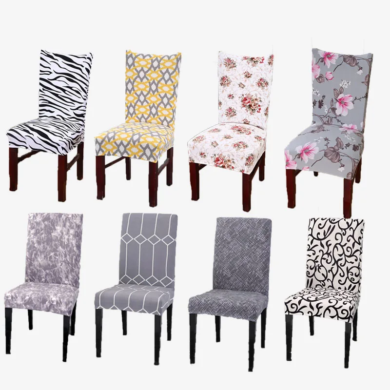 

Chair Cover Spandex Seat Covers Modern Dining Chairs Elastic Stretch Universal Slipcover for Kitchen Room housse de chaise