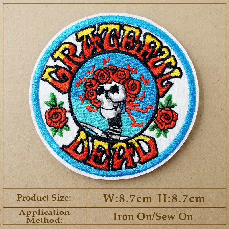 Band Embroidered Applique Patches Fabric Garment Apparel Accessories Badges Rock Punk Music 