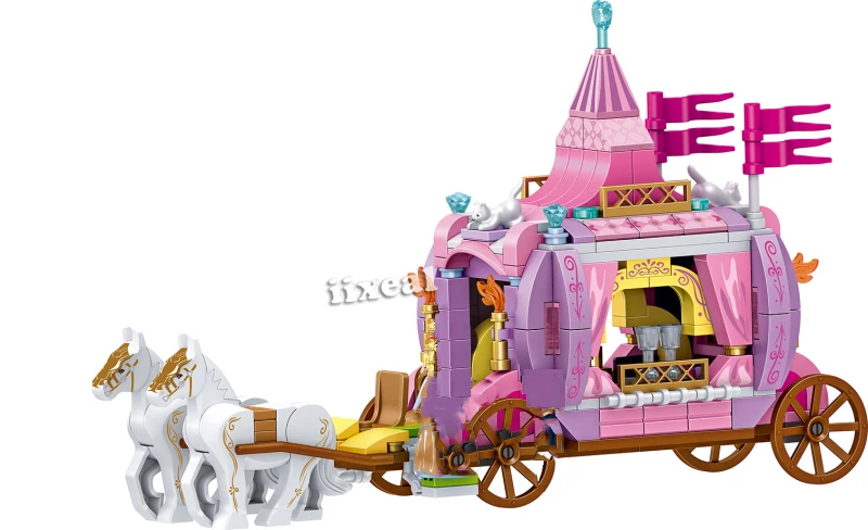 Новые игрушки принцессы совместимые DIY Windsorsed Castle Princess Royal Carriage наборы
