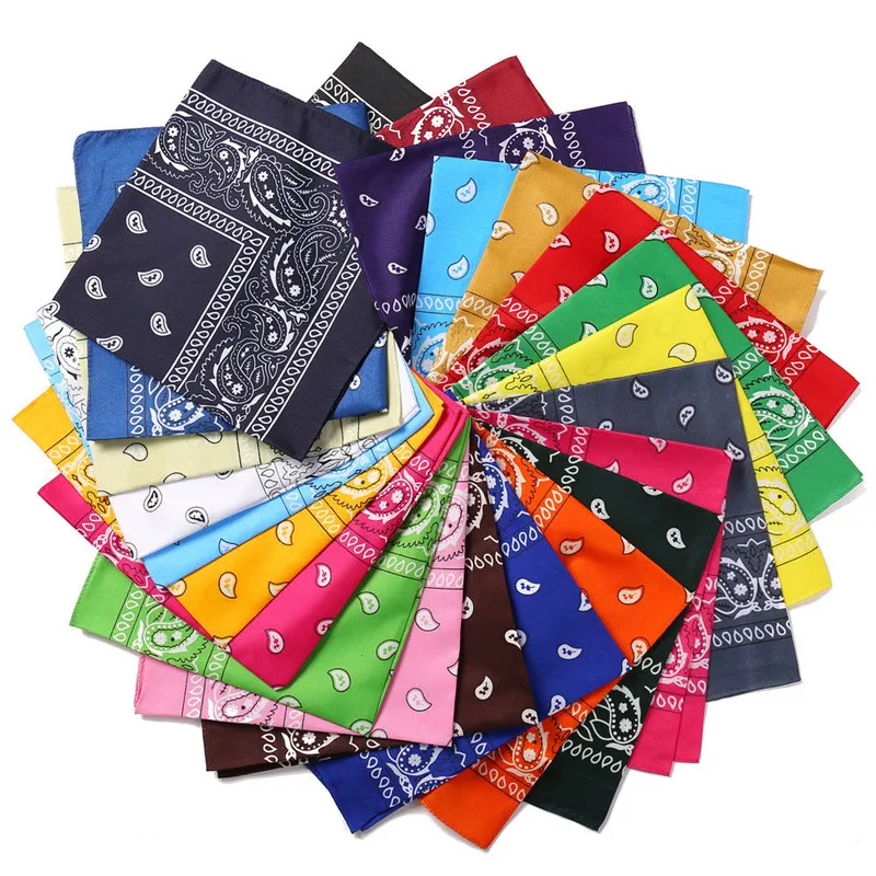 Hair Accessory Bohemia Print Bandana For Girls Women Kids Unisex Headband Scarf Face Mask Cross Turban Headwear 60cmX60cm