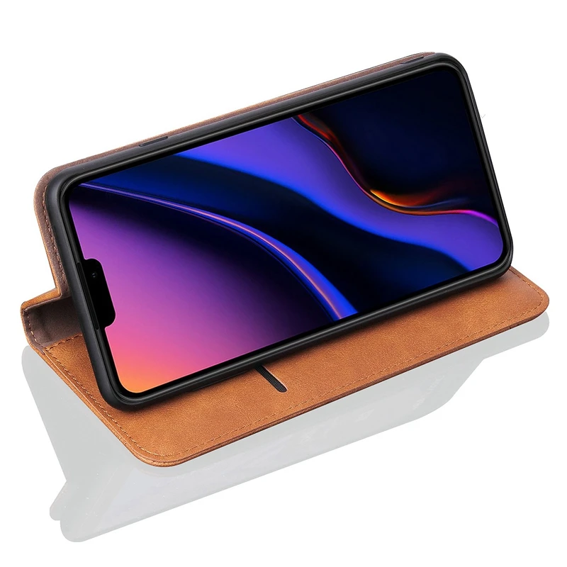 Для iPhone PU кошелек кожаный чехол Слот для кредитных карт Магнитный кошелек Чехол светильник коричневый