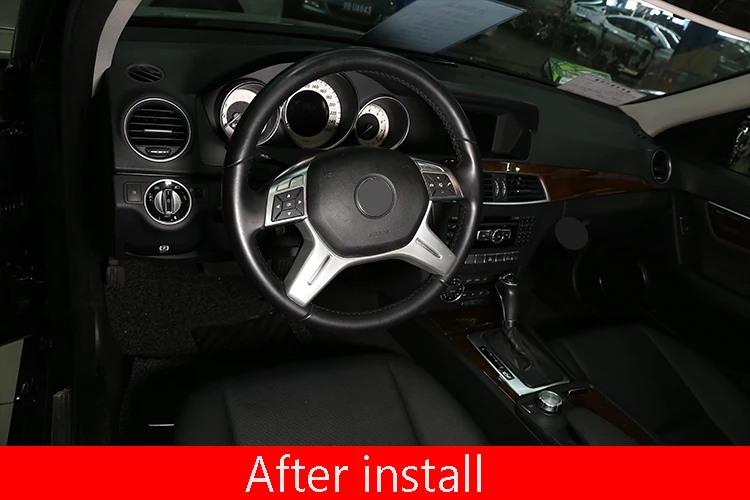 Отделка рулевого колеса автомобиля ABS для Mercedes Benz C Class W204 C180 C200 2011 2012 2013 E ML GL класс W212 X166 W166