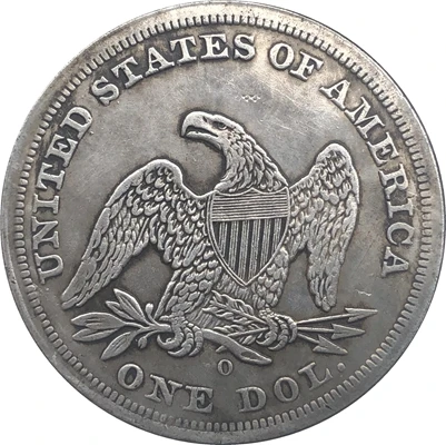 1846-O Сидящая Liberty долларовые монеты КОПИЯ