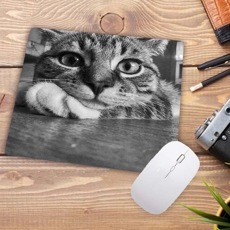 Big Promotion 22X18CM Cartoon Cute Cat Head Cool Designs Table Mouse Pad Laptop Computer Gaming Keyboard Mousepad Animal Mat — view 4