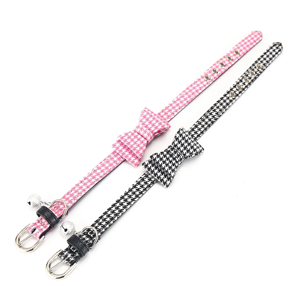 Cat Collar With Bell Dog Collar For Cats Solid Braid Kittens Pet Cat Collars Shiny Adjustable Collars For Cats Pet Lead Supplies (9)