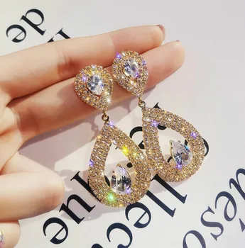

2020 New jewelry drop-shaped earrings female personality wild exaggerated earrings