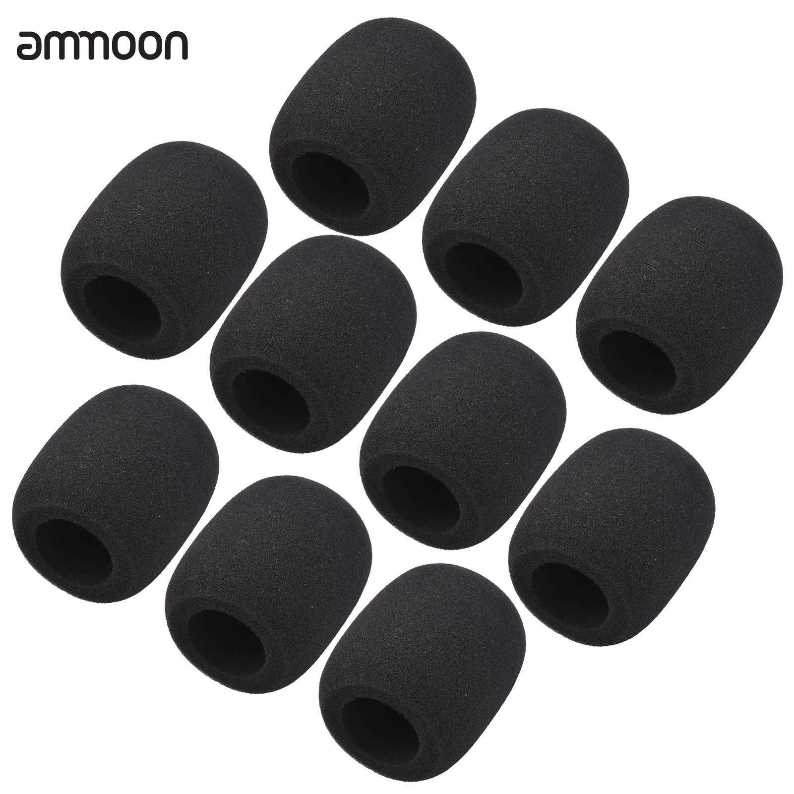 Ammoon 10pcs Microphone Foam Windshield Windscreen Noise Reduction