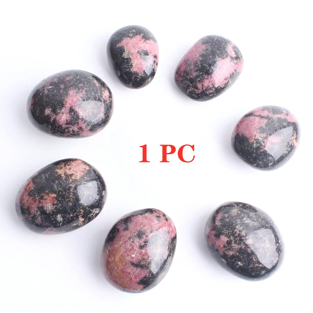 1PC Natural Crystal RhodoniteTumbled stone Polished Palmstone Pocket Reiki Healing Gift | Дом и сад