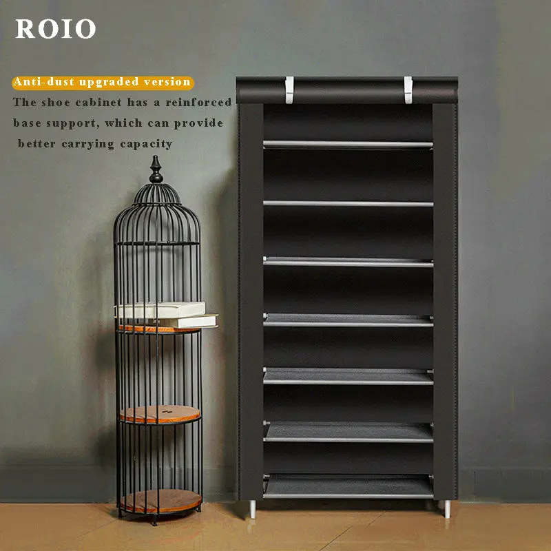 Multi-layer Shoe Cabinet Nonwoven Fabric Dustproof Rack Removable Home Space-saving Stand Holder Entryway Organizer | Мебель