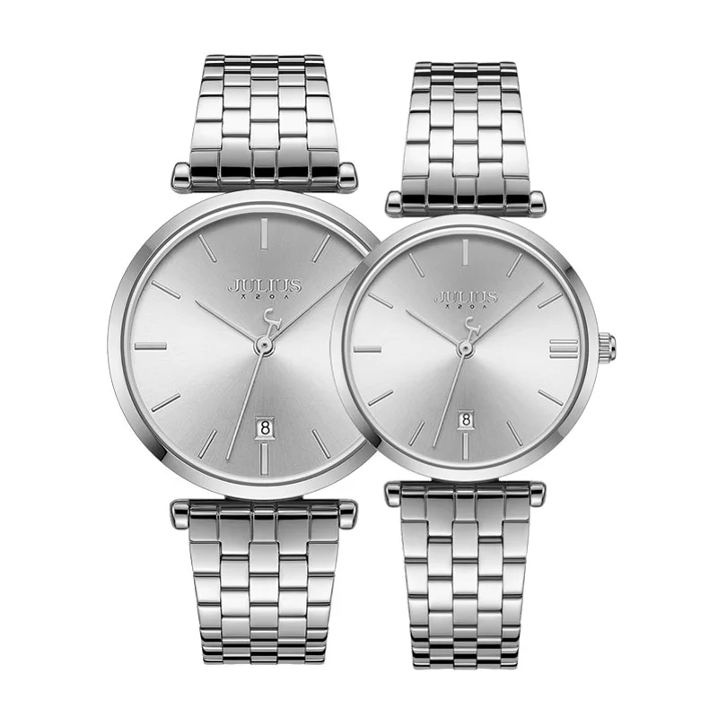 auto-date-julius-men's-watch-women's-watch-couple-lovers'-clock-fashion-hours-stainless-steel-boy's-girl's-birthday-gift-box