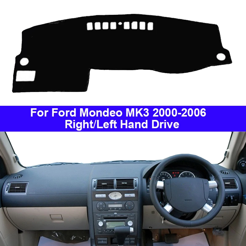 Крышка приборной панели автомобиля тире коврик ковер накидка для Ford Mondeo MK3 2000 2001 2002 2003 2004 2005 2006 LHD RHD автоматический зонт 2 слоя