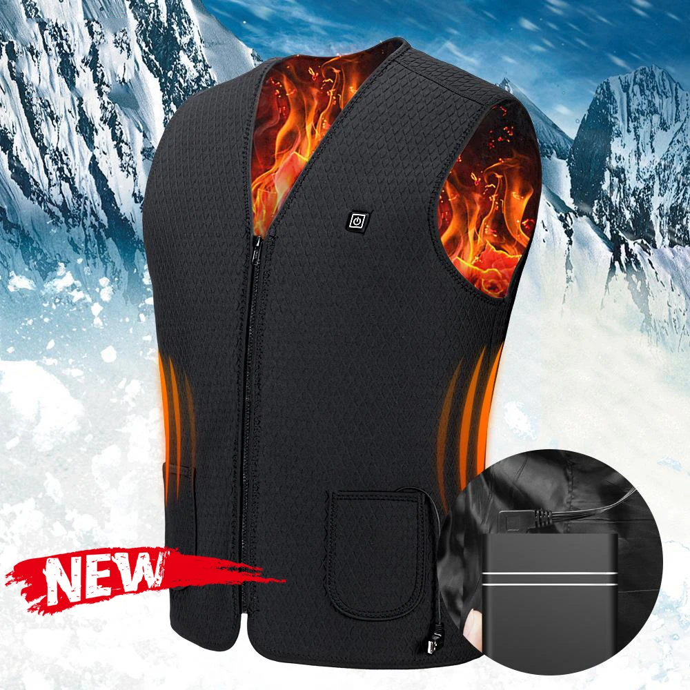 

2019 New Motorcycle Jacket USB Infrared Electric Heating Men Vest Waistcoat Thermal Clothing Winter Electric Thermal Clothing
