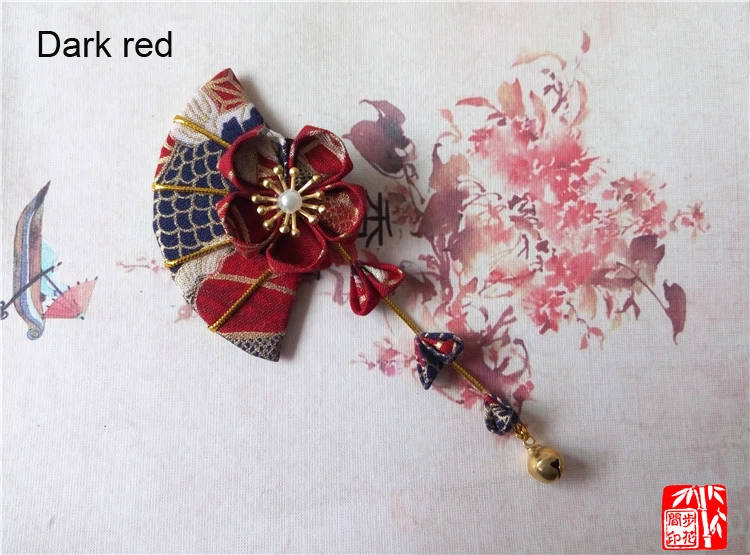 DIY ручной работы японское кимоно аксессуары для волос Сакура лоза колокол цветок веер парики женские юката аксессуары для волос