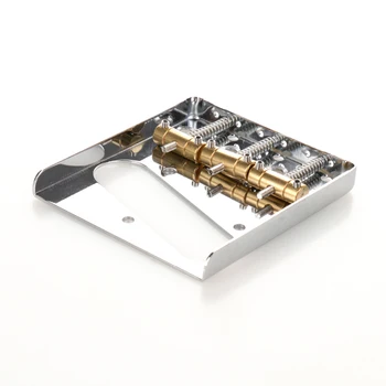 

3 Saddle Ashtray Bridge Tailpiece Chrome Plated for Tele Electric Guitar Replacement Part with Screws Wrench