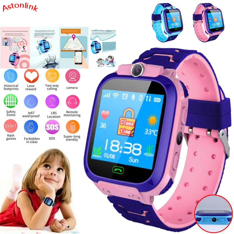 

Smart Bracelet Touch Screen Smartwatch Waterproof Music Game GPS Tracker Watch Positioning SOS Call All Compatible Children Kids