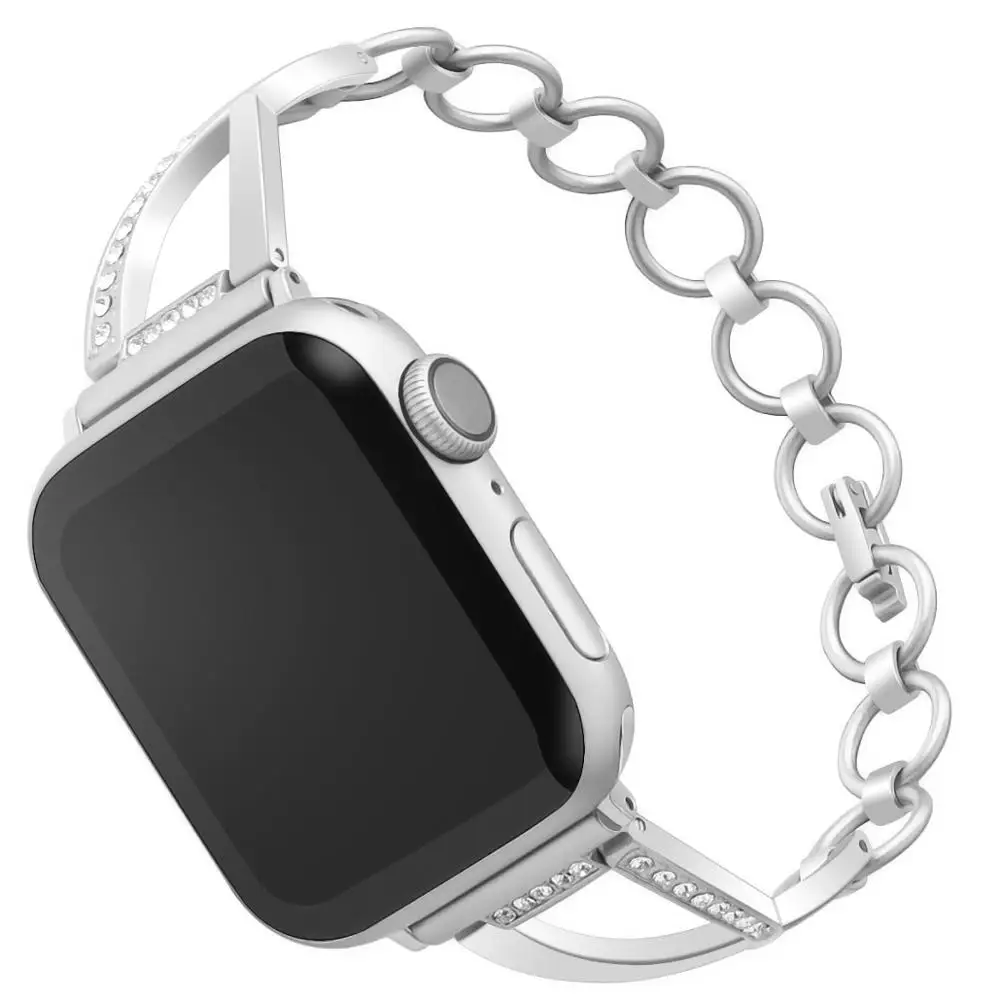 

Vintage Chain Jewelry Band for Apple Watch 44mm 40mm Strap for iWatch Series 5 4 3 2 1 38mm 42mm Bling Replacement Bracelet