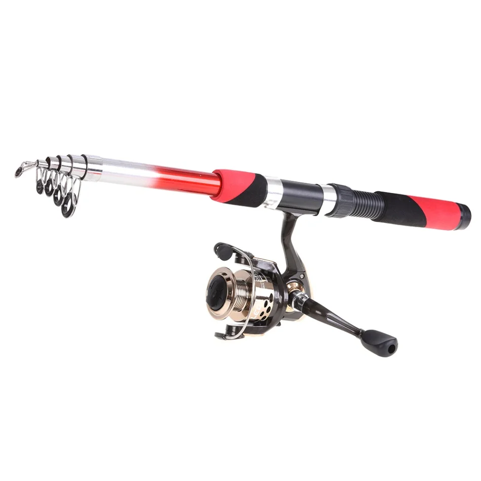 Lixada Fishing Tackle Set With Telescopic Fiberglass Fishing Rod