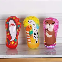 Дети реалистичные уникальные смешные тумблер надувные боксерские игрушки мультфильм дизайн удар бой штамповки облегчение стресс мешок игрушки для детей