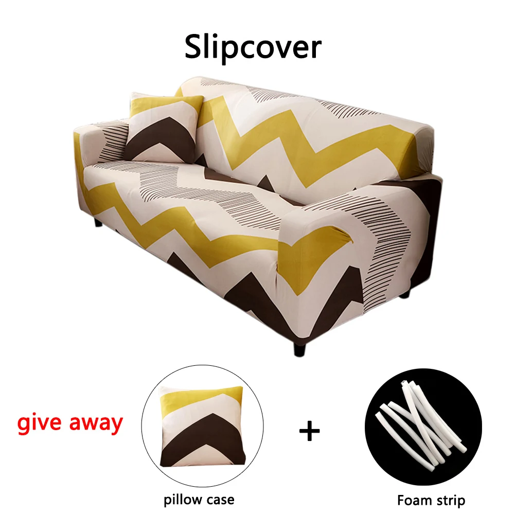 

Spandex Elastic Universal Sofa Cover 2 and 3 Seat Slipcover Geometric Protector Stretch Loveseat Armchair Couch Case Living Room
