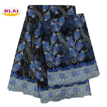 

NIAI 5+2 Bazin Riche Getzner 2020 High Quality Lace Latest Nigerian Jacquard Brocade Bazin Lace Fabrics For Wedding XY3143B-5
