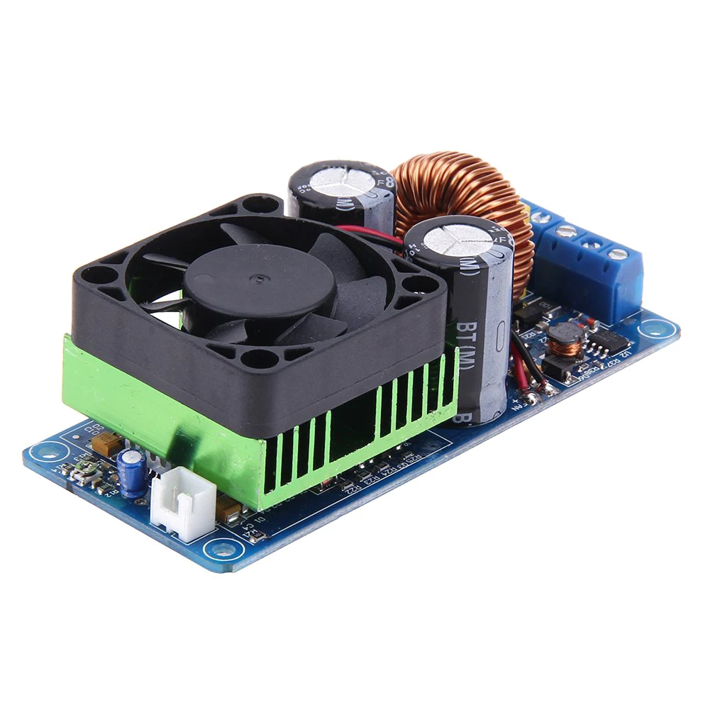 Componentes parte Mono canal de alta potencia duradero con módulo de ventilador  Audio Home IRS2092S 500W D HIFI portátil placa amplificadora Digital -  AliExpress Productos electrónicos