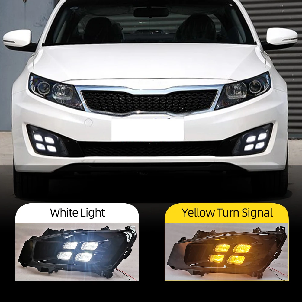 1 пара дневные ходовые огни для Kia Оптима K5 2010 2011 2012 2013 2014 светодиодный колпак