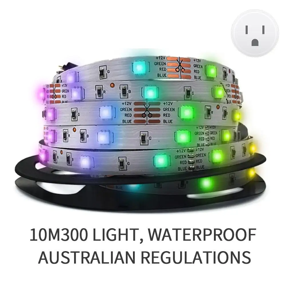 WIFI 24 Keys 10M 3528 RGB Strip Light TV Backlight LED Party Multi Color Waterproof Night Lamp LED Strip Tape Remote Control
