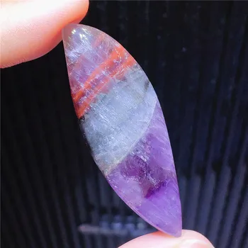 

Natural Auralite 23 Purple Red Rutilated Pendant 49x17x9mm Cacoxenite Canada Water Drop Women Men Necklace Jewelry AAAAA