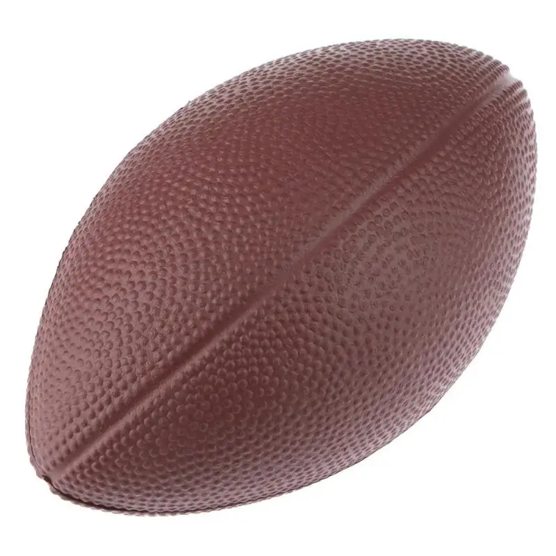 Mini Soft PU Foam Material Brown Anti-stress Rugby Soccer Squeeze Ball