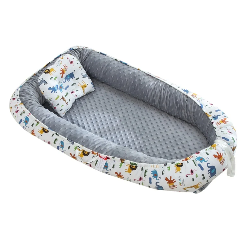 Воздухопроницаемая кроватка для новорожденных, спальное гнездо, детская люлька, простыни, детская люлька для кровати, портативный детский шезлонг H - Цвет: Оранжевый