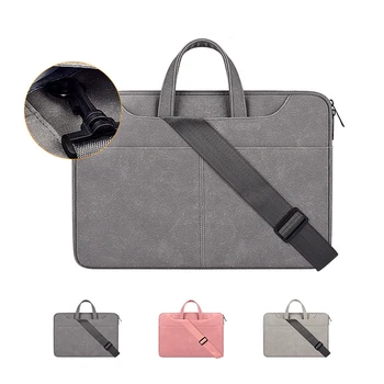 

For MacBook Pro 16 Inch Portable Laptop Bag Shoulder Bag Frosted PU Laptop Dustproof Bag Notebook Protectiv Case with Power Pack