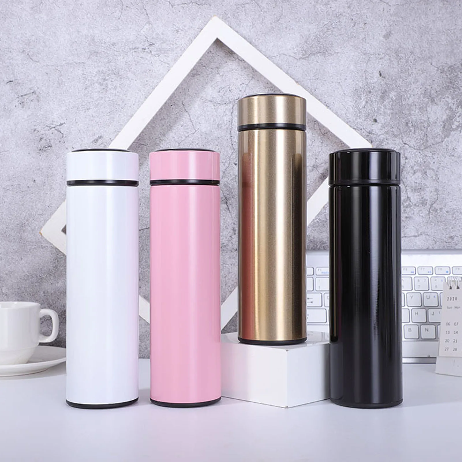 400/500ML Stainless Steel Vacuum Flask Thermos Bottle With Tea Filter  Infuser Portable Sport Drinking Cup Thermal Water Bottle