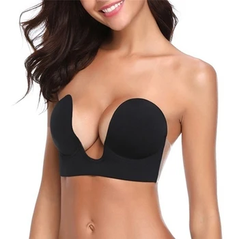 

Sexy Deep U Women Bra Back Comfortable Underwear Sexy Anti-Lighting Invisible Strapless Gathered Women Sexy Bras