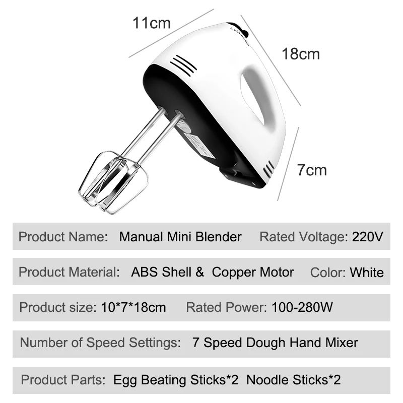 Najtaniej 7 kontrola prędkości ręczny Mini mikser blender do żywności wielofunkcyjny robot kuchenny kuchnia Mini elektryczne ręczne narzędzia kuchenne