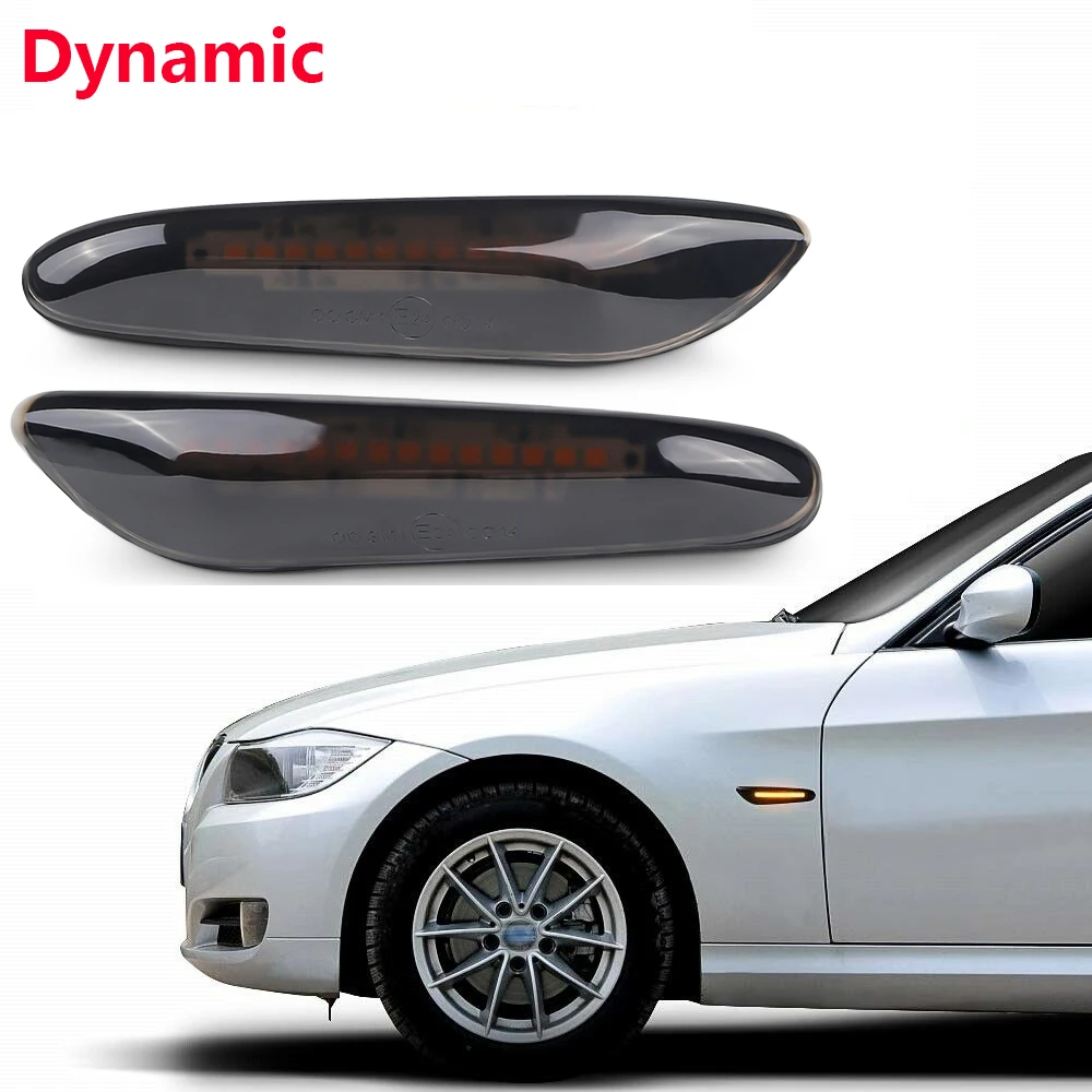 Led Side Marker Turn Signal Lights Dynamic Smoke For BMW E46 E60 E82