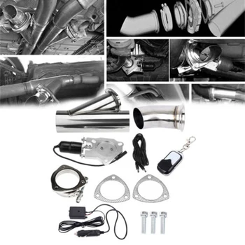 

2.5" 3" Remote Control Stainless Steel Exhaust Valve Muffler Cut Out Header Pipe Electric Valve Exhaust Cutout Kit