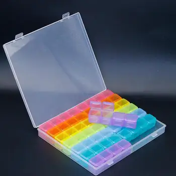 

Detachable Crystal Bead Organizer Storage Case Container 56 Grids DIY Diamond Painting Drill Box Jewelry Box Rhinestone Embroid