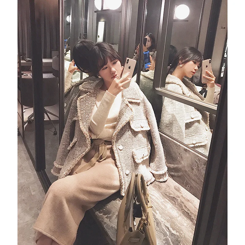 remarkable MISHOW 2019 Winter Women Elegant Thick Coat Fashion Female Temperamental Lapel Single-breasted Long