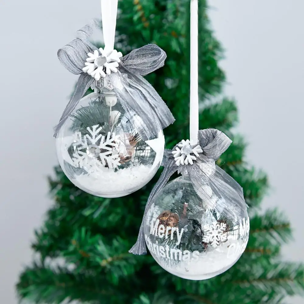 Us 194 39 Offchristmas Ball Hanging Transparent Ornaments Xmas Tree Decoration New Year Kids Gifts Toy For Home Boule Sapin De Noel 35 On