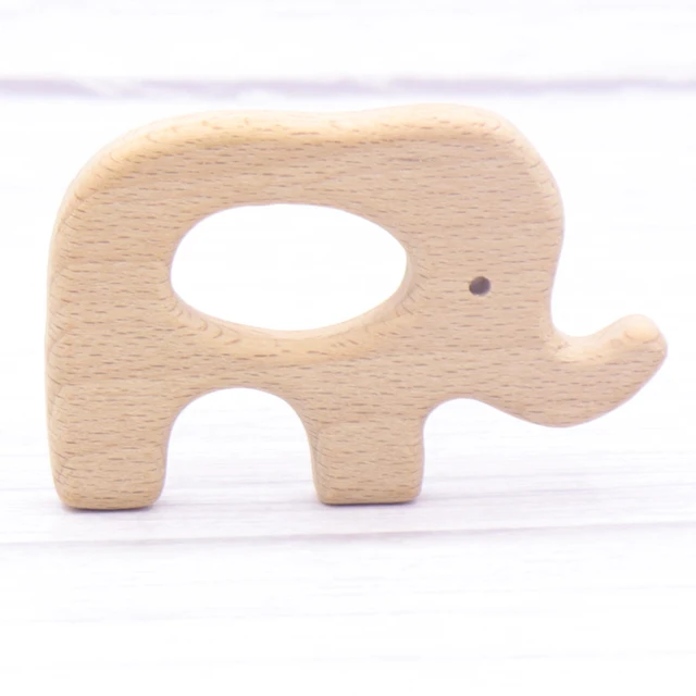 1pcs Baby Animal Natural Beech Teething Wooden Teether Rodent Flowers Clouds Tiny Rod   Pendant For Pacifier Chain  Products A20